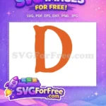 Free Orange Letter D Free Moana Font Moana Free SVG - Instant Download