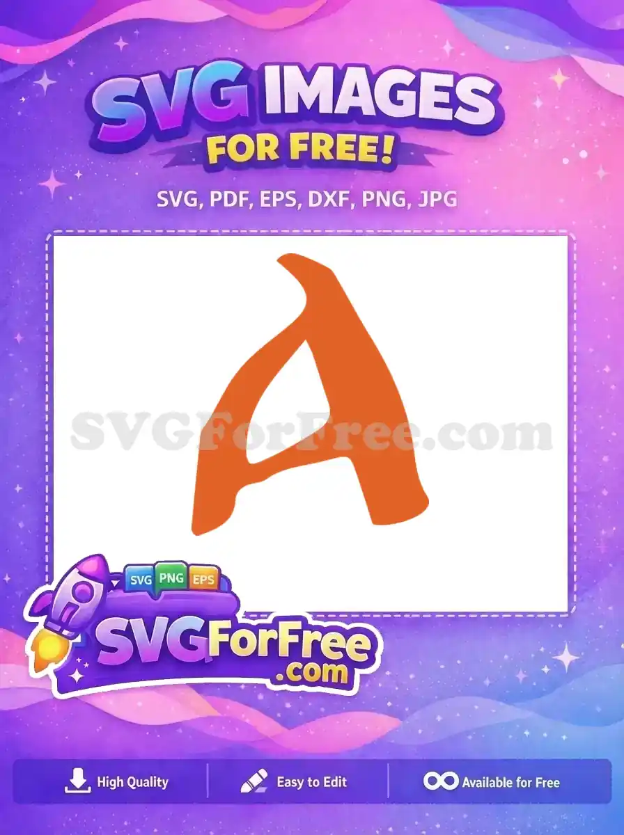 Free Orange Letter A Free Moana Font Free SVG