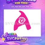 Free Pink Swirl Free Moana Font Letter Free SVG - Instant Download