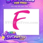 Free Pink Moana Font Free Letter F Moana Free SVG - Instant Download