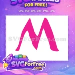 Free Pink Letter M Free Moana Font Movie Free SVG - Instant Download