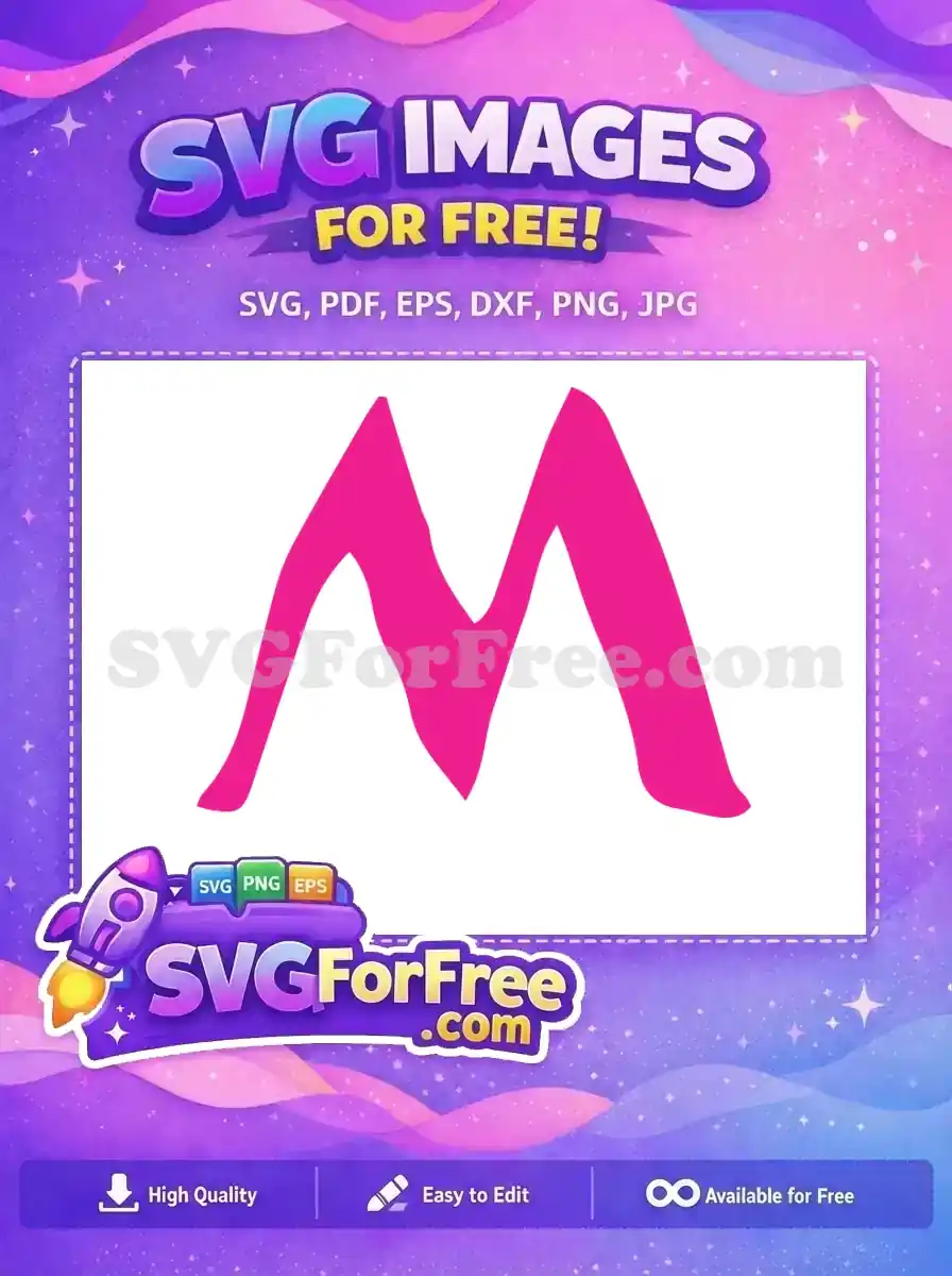 Free Pink Letter M Free Moana Font Movie Free SVG