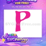 Free Pink Letter P Free Moana Font Free SVG - Instant Download