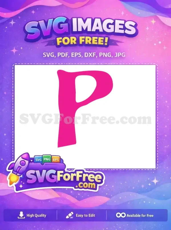 Free Pink Letter P Free Moana Font Free SVG