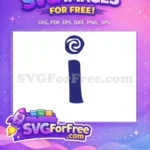 Free Blue Swirl Free Letter I Moana Free SVG - Instant Download
