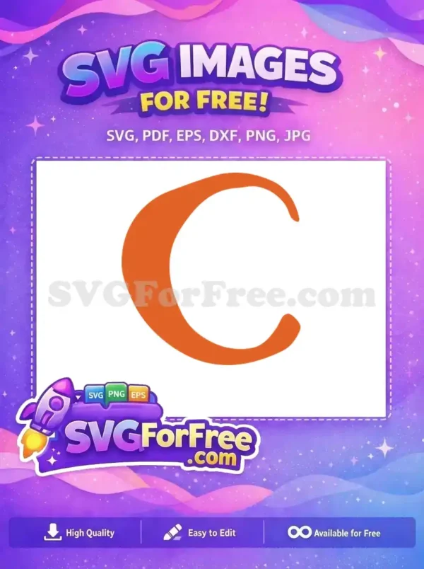 Free Orange Letter C Free Moana Font Movie Free SVG
