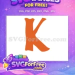 Free Orange Letter K Free Moana Font Movie Free SVG - Instant Download