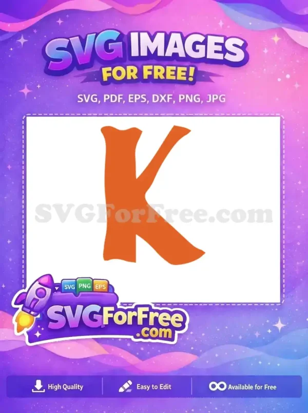 Free Orange Letter K Free Moana Font Movie Free SVG