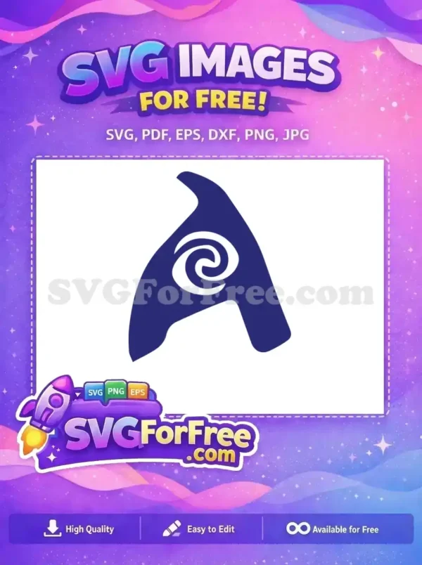 Free Moana Letter Free Swirl Design Moana Free SVG