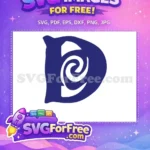 Free Ocean Font Free DarkBlue Letter D Moana Free SVG - Instant Download