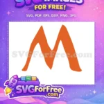 Free Orange Letter Free M Separate Moana Free SVG - Instant Download