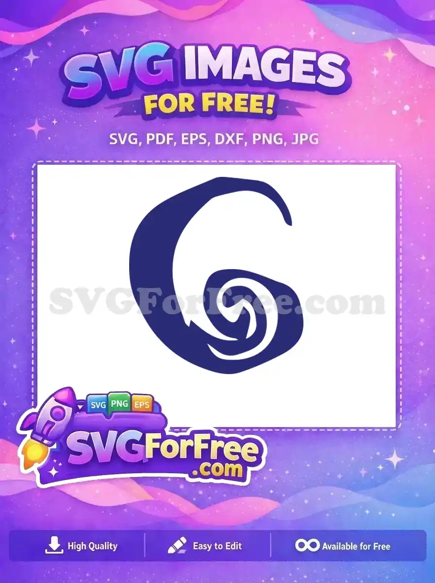 Free Ocean Font Free Letter Separate Moana Free SVG
