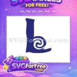 Free Blue Letter L Free Moana Font Free SVG - Instant Download