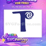 Free Moana Letter Free Ocean Swirl Moana Free SVG - Instant Download