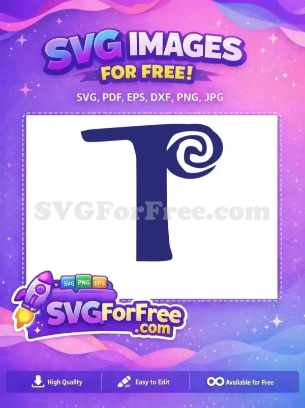 Free Moana Letter Free Ocean Swirl Moana Free SVG