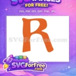 Free Orange Letter R Free Moana Font Alphabet Free SVG - Instant Download