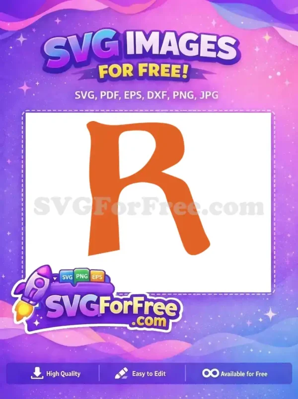Free Orange Letter R Free Moana Font Alphabet Free SVG