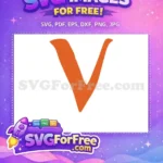 Free Orange Letter V Free Moana Font Movie Free SVG - Instant Download