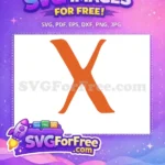 Free Orange Letter X Free Moana Font Separate Moana Free SVG - Instant Download