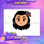 Free Smiling Face Free Pink Flower Moana Free SVG - Instant Download