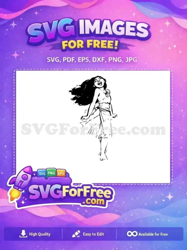 Free Smiling Moana Free Princess Face Moana Free SVG