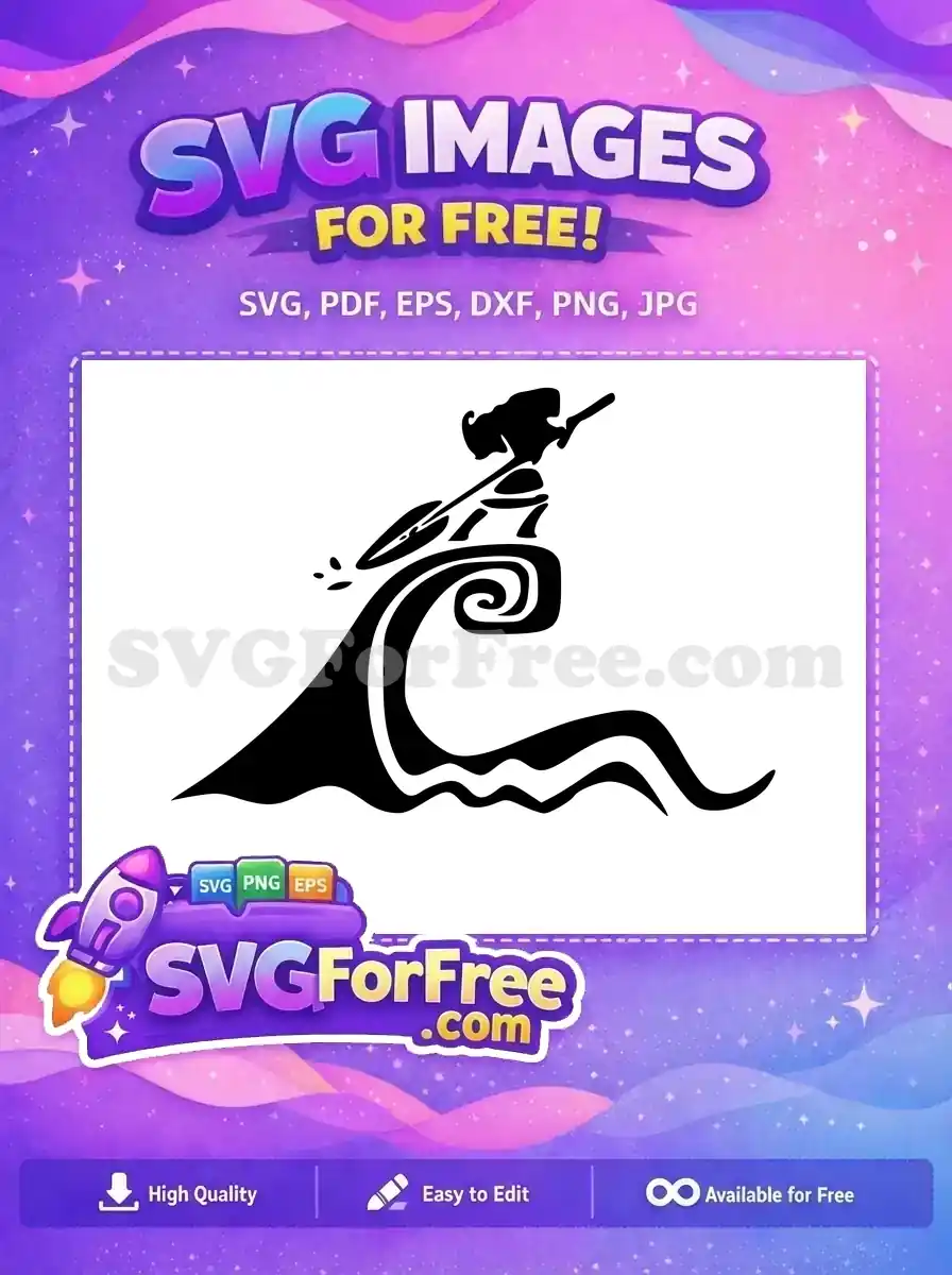 Free Silhouette Stance Free Ocean Wave Moana Free SVG