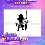 Free Silhouette Moana Free Warrior Pose Moana Free SVG - Instant Download