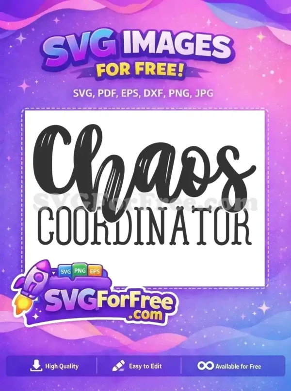 Free Messy Cursive Free Mom Life Chaos Free SVG