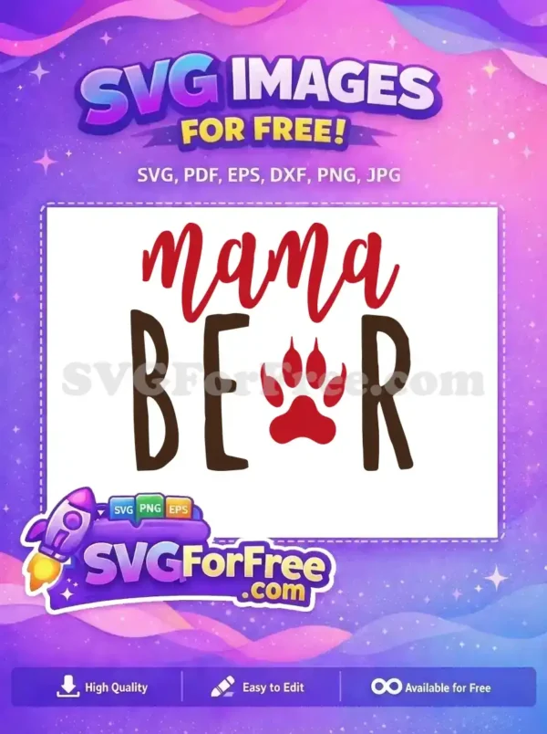 Free Red Cursive Mama Bear Free Red Paw Print Mom Quotes Free SVG Free Red Cursive Mama Bear Free Red Paw Print Mom Quotes Free SVG