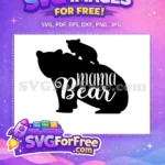 Free Mama Bear Free Cub Silhouette Mom Quotes Free SVG 2 - Instant Download