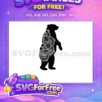 Free Mandala Bear Free Mom Quotes Design Free SVG - Instant Download