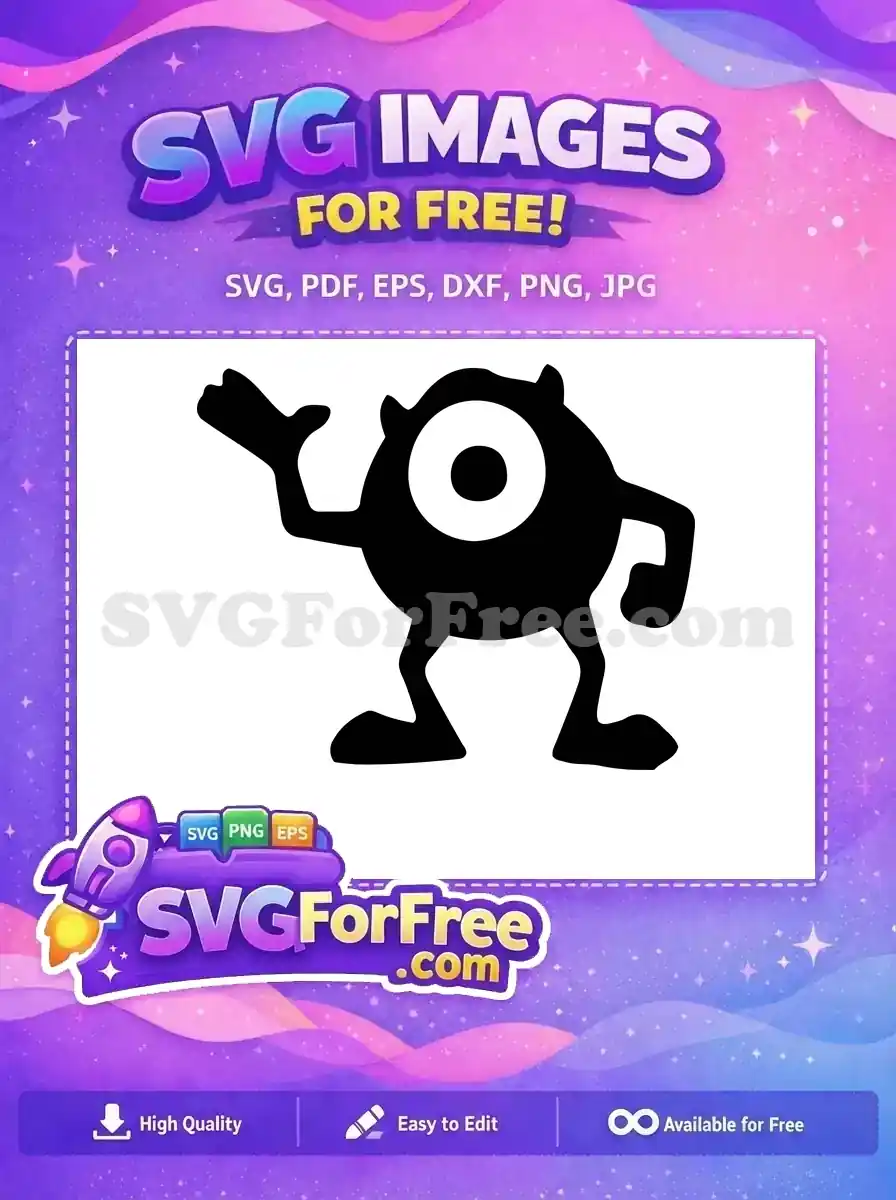 Free Mike Wazowski Silhouette Free One Eye Monsters Inc Free SVG