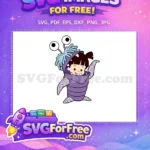 Free Smiling Boo Monster Costume Free Purple Polka Monsters Inc Free SVG - Instant Download