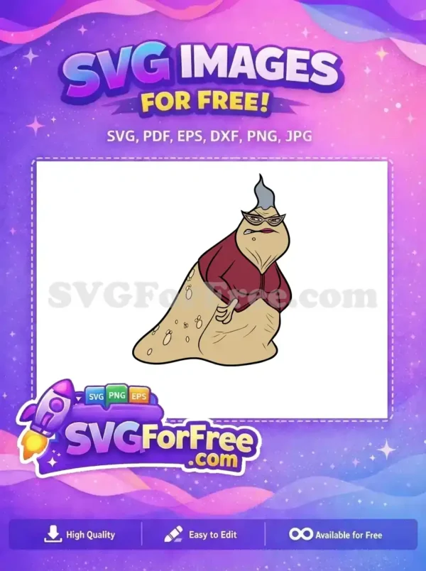 Free Roz Angry Expression Free Burgundy Blazer Monsters Inc Free SVG
