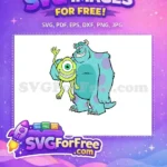 Free Waving Mike Free Sully Hug Monsters Inc Free SVG - Instant Download