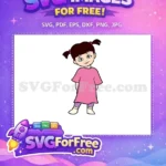 Free Smiling Boo Free Pink Dress Monsters Inc Free SVG - Instant Download