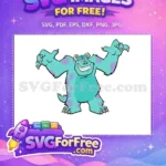 Free Smiling Sully Free Purple Spots Monsters Inc Free SVG - Instant Download