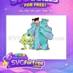 Free Smiling Mike Wazowski Free Boo Hugging Sully Monsters Inc Free SVG - Instant Download