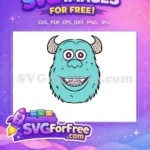 Free Turquoise Furry Monster Free Purple Eyes Monsters Inc Free SVG - Instant Download