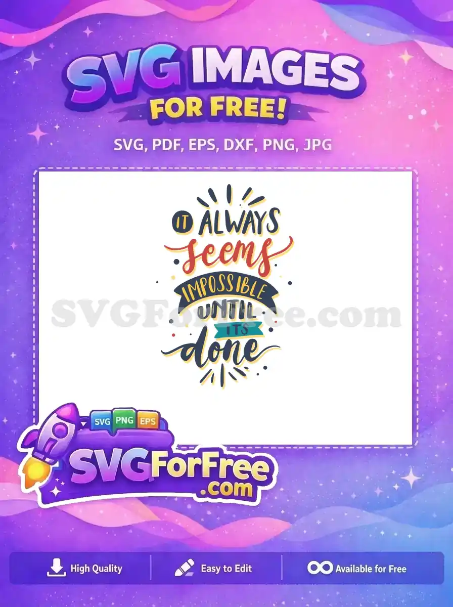 Free Colorful Lettering Free Motivation Quotes Free SVG