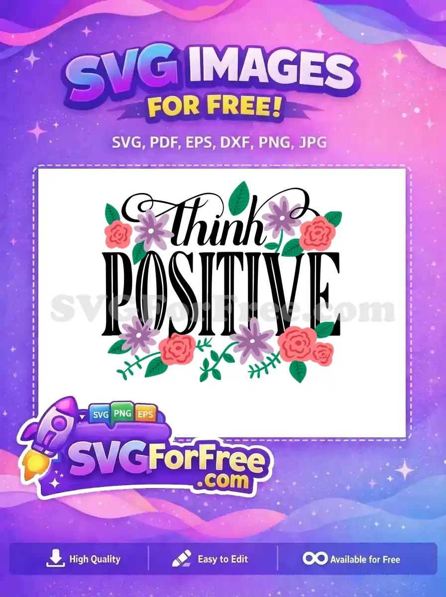 Free Pink Roses Free Purple Flowers Positive Free SVG