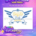 Free Blue Wings Free Yellow Letters Father's Day Free SVG - Instant Download