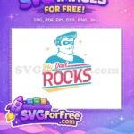 Free Superhero Dad Rocks Free Motivation Quotes Free SVG - Instant Download