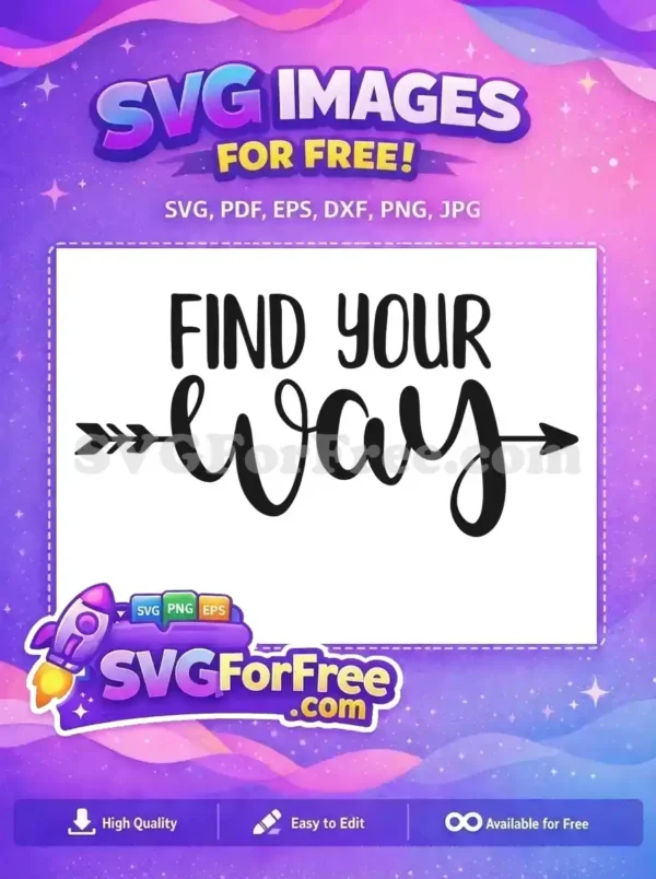 Free Arrow Accent Free Find Your Way Quote Free SVG