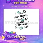 Free Black Teal Swirl Free No Rain Flowers Motivation Free SVG - Instant Download