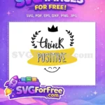 Free Think Script Free Positive Banner Motivation Free SVG - Instant Download