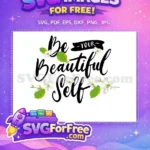 Free White Cherry Blossom Free Green Leaf Motivation Free SVG - Instant Download