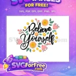 Free Floral Wreath Free Motivation Quotes Free SVG - Instant Download