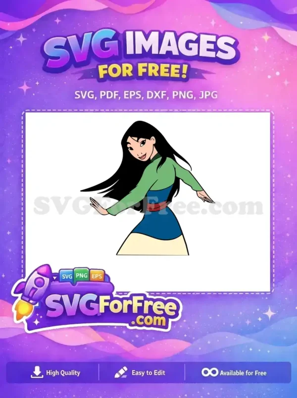 Free Smiling Mulan Free Dancing Pose Mulan Movie Free SVG Free Smiling Mulan Free Dancing Pose Mulan Movie Free SVG
