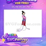 Free Smiling Mulan Free Pink Dress Mulan Movie Free SVG - Instant Download